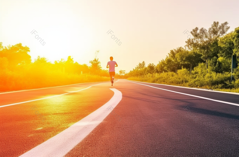 清晨日出跑步的青年照片素材,高清,摄影图,摄影图片,图片大全,摄影图免费下载